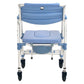 Aluminium Bath & Toilet Chair - Height Adjustable with Wheels