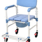 Aluminium Bath & Toilet Chair - Height Adjustable with Wheels
