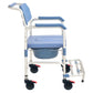 Aluminium Bath & Toilet Chair - Height Adjustable with Wheels