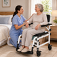 TripleMED 4-in-1 Shower Commode Transport Chair with Wheels