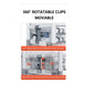 Adjustable Toilet Safety Frame - Dual Clamp Support with Grey Handles
