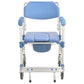 Foldable Commode Transport Chair - Aluminium Frame with Wheels