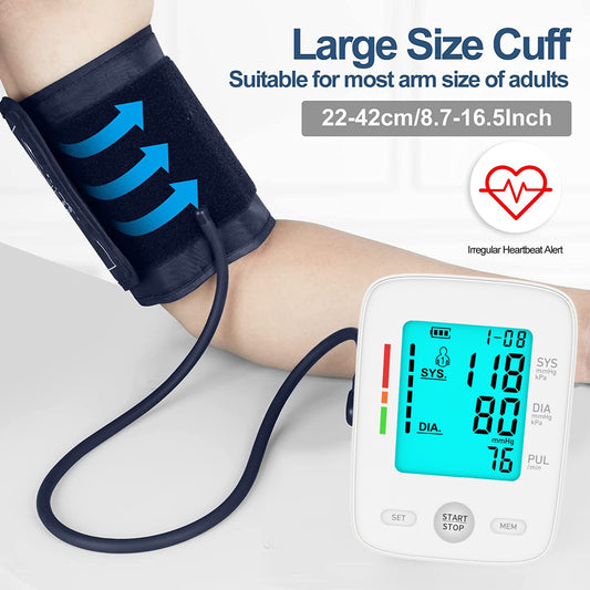 Smart Digital Upper Arm Blood Pressure Monitor - Automatic & Memory