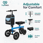 TripleMED Knee Walker Scooter Height Adjustable Crutch Alternative Blue