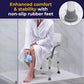 45 cm Non-Slip Elderly Bath Chair with White Finish - 150 kg Capacity
