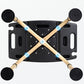 Adjustable Shower Stool - Wood-Finish Aluminium Frame & Anti-Slip Feet