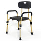 45 cm Non-Slip Elderly Bath Chair with Wood-Grain Finish - 150 kg Capacity