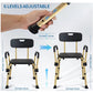 45 cm Non-Slip Elderly Bath Chair with Wood-Grain Finish - 150 kg Capacity