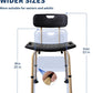 Adjustable HeavyDuty Shower Chair Elderly Disabled Support Seat Wood Finish