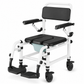 TripleMED 4-in-1 Shower Commode Transport Chair with Wheels