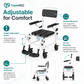 TripleMED 4-in-1 Shower Commode Transport Chair with Wheels