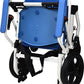 Foldable Commode Shower Chair - Aluminium Frame with Wheels White Blue