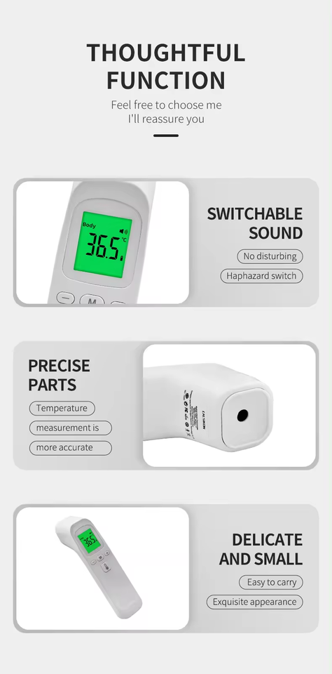 Forehead Infrared Thermometer - Non-Contact Digital Temperature Scanner