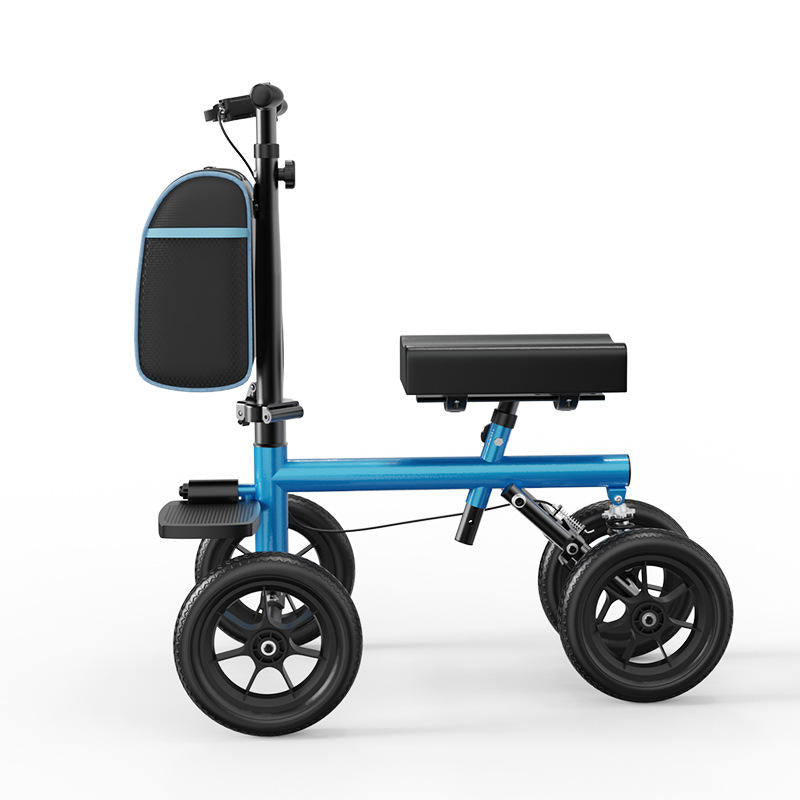 Knee Walker Scooter - Height Adjustable Crutch Alternative Blue