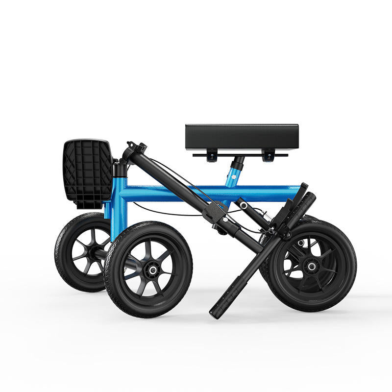 Knee Walker Scooter - Height Adjustable Crutch Alternative Blue