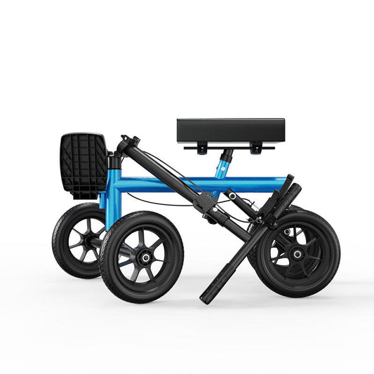 Knee Walker Scooter - Height Adjustable Crutch Alternative Blue