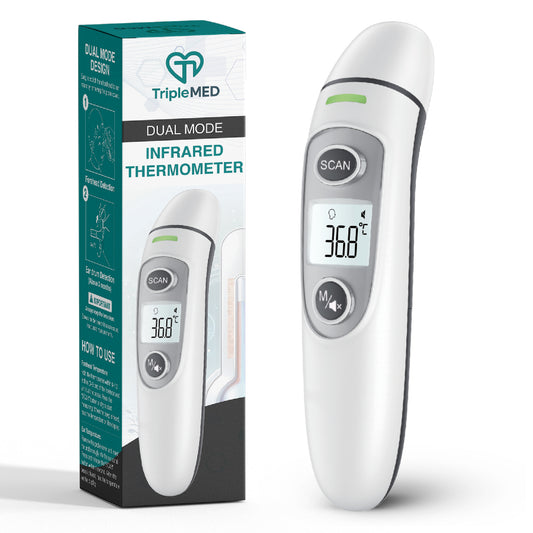 TripleMED Forehead & Ear Infrared Thermometer Non-Contact Temperature Check