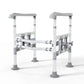 Adjustable Toilet Safety Frame - Dual Support Handles Grey and White
