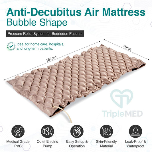 TripleMED Alternating Pressure Air Mattress Overlay with Pump