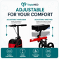 TripleMED Knee Walker Scooter Height Adjustable with Suspension Red