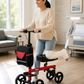 TripleMED Knee Walker Scooter Height Adjustable with Suspension Red