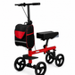 TripleMED Knee Walker Scooter Height Adjustable with Suspension Red