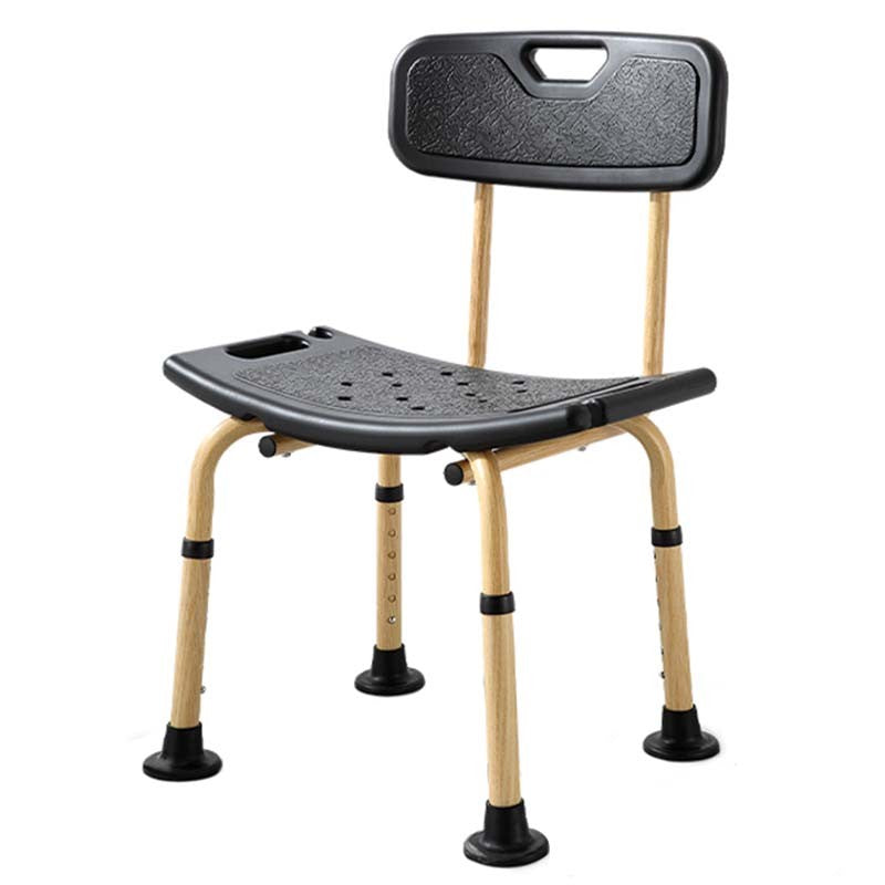Adjustable HeavyDuty Shower Chair Elderly Disabled Support Seat Wood Finish