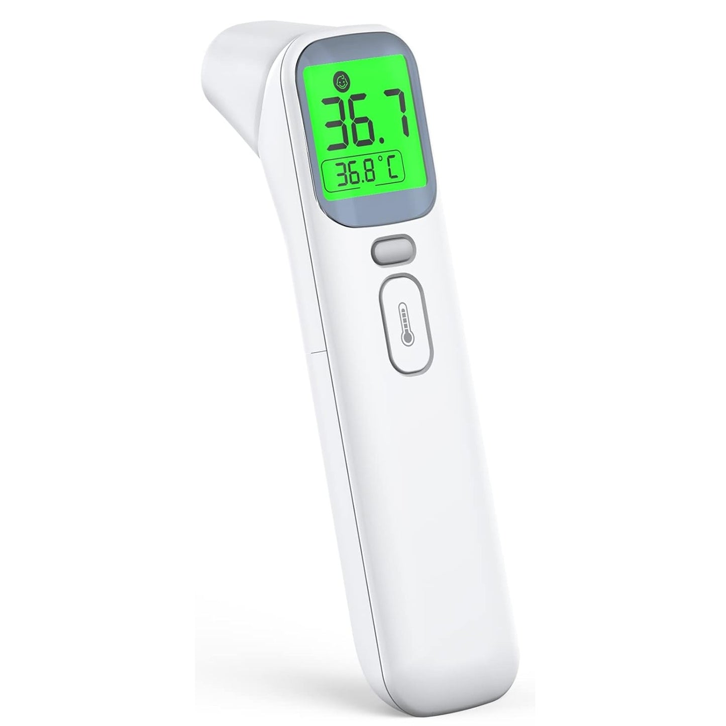 Dual-Mode Infrared Thermometer - No-Touch Forehead & Ear - White