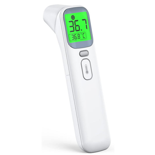 Dual-Mode Infrared Thermometer - No-Touch Forehead & Ear - White