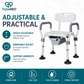 TripleMED Adjustable Bedside Commode Chair with Bucket & Armrests