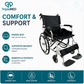 TripleMED Lightweight Foldable Aluminium Manual Wheelchair - Black