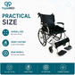 TripleMED Lightweight Foldable Aluminium Manual Wheelchair - Black