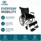 TripleMED Lightweight Foldable Aluminium Manual Wheelchair - Black