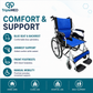 TripleMED Lightweight Foldable Aluminium Manual Wheelchair - Blue