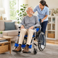 TripleMED Lightweight Foldable Aluminium Manual Wheelchair - Blue
