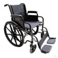 Lightweight Foldable Wheelchair with 18" Seat & Detachable Footrest