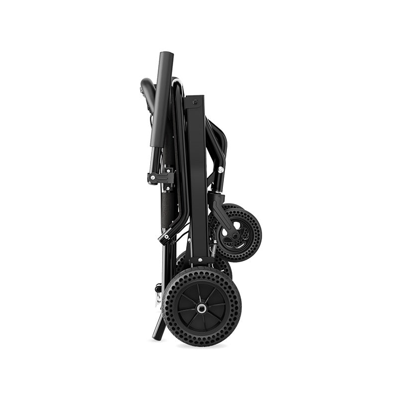 Lightweight Foldable Transport Wheelchair - Compact & Portable Black
