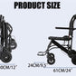 Lightweight Foldable Transport Wheelchair - Compact & Portable Black