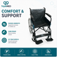 TripleMED Aluminium Manual Wheelchair with 46cm Seat - Black