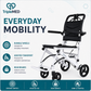 TripleMED Lightweight Foldable Transport Wheelchair - White