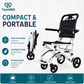 TripleMED Lightweight Foldable Transport Wheelchair - White