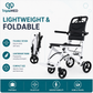 TripleMED Lightweight Foldable Transport Wheelchair - White