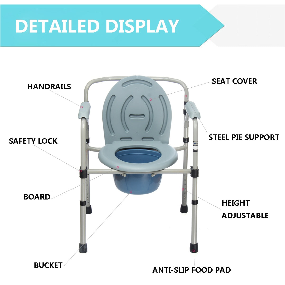 Height-Adjustable Home Care Stool - Durable Bath & Utility Seat